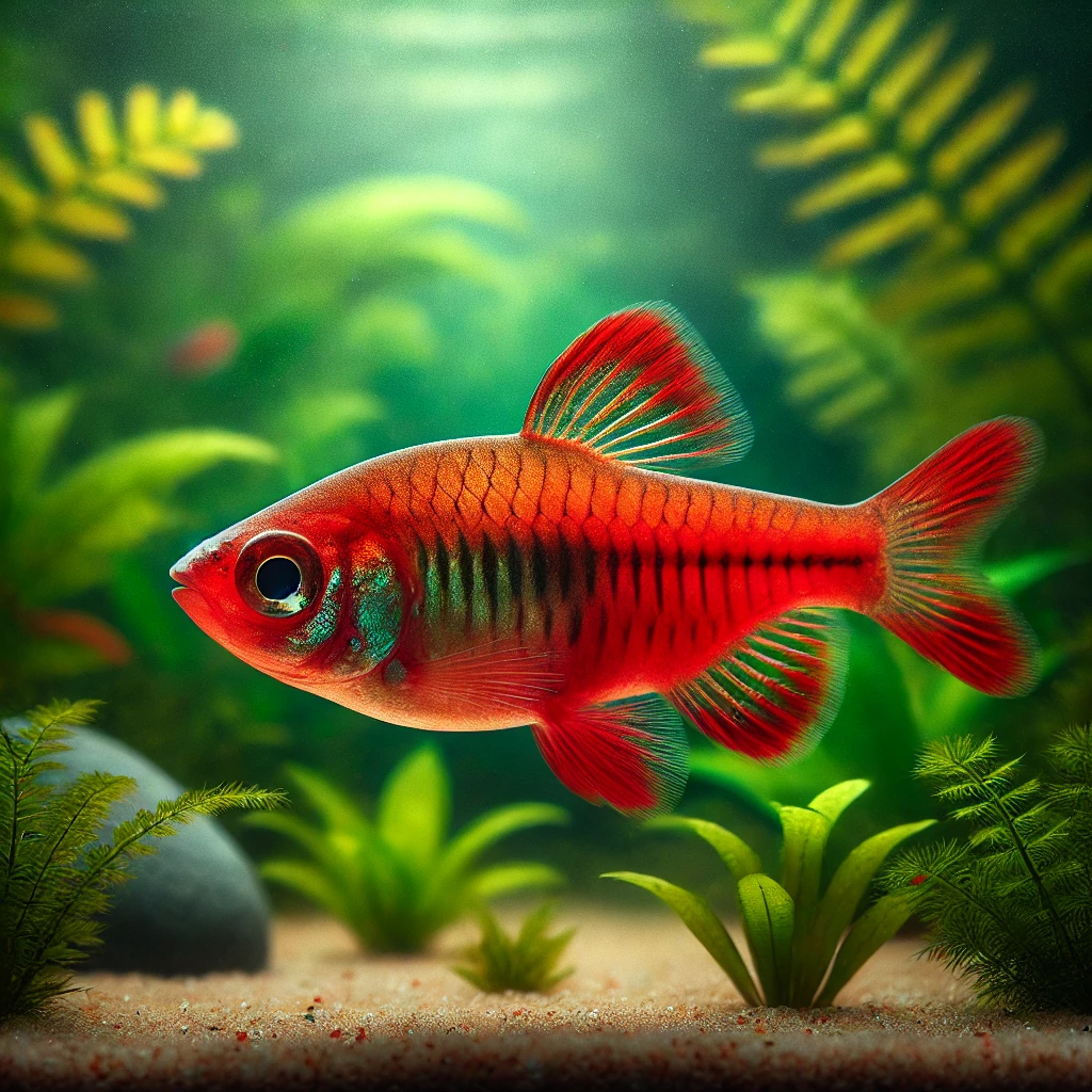 Barbus titteya (Szakállas cseresznye)