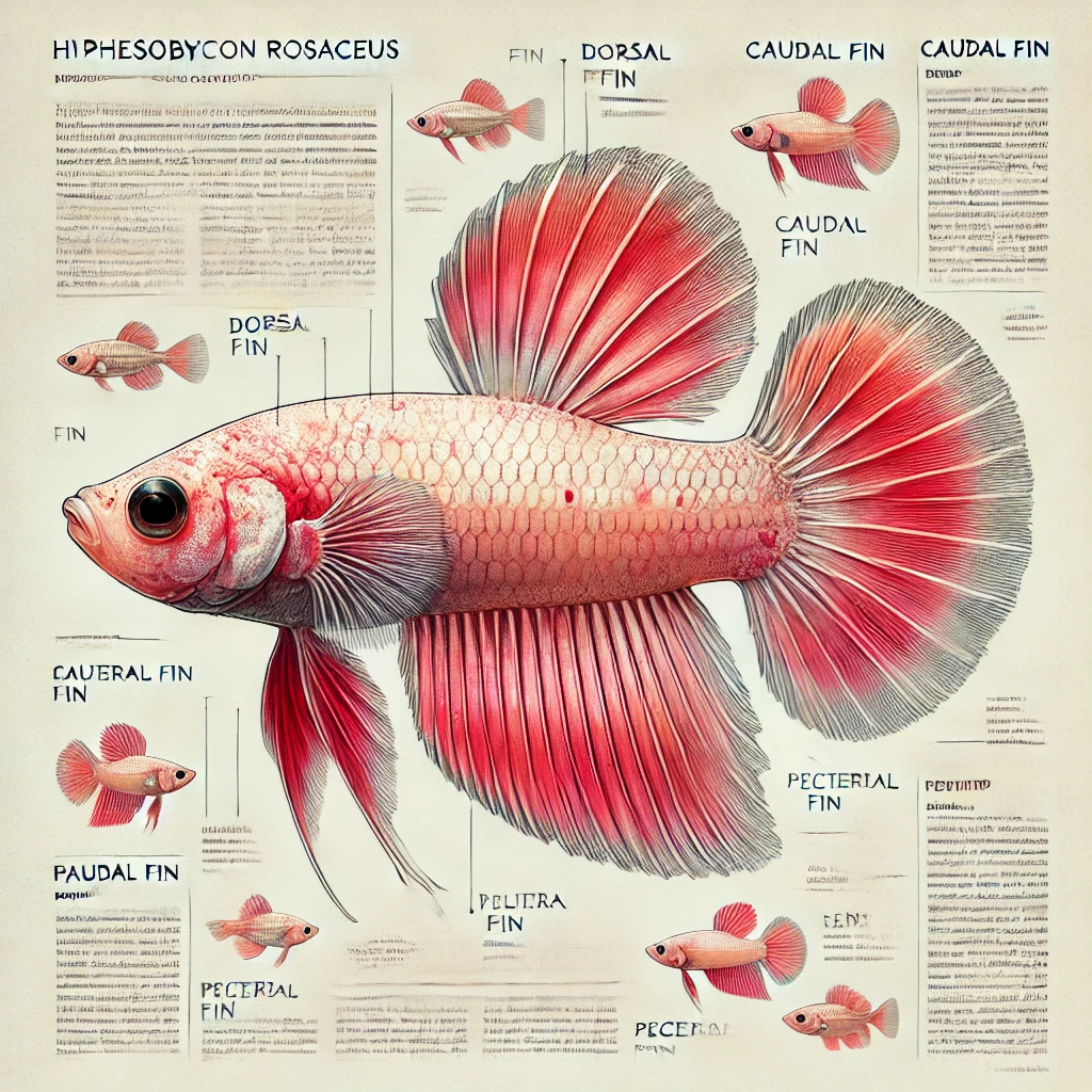 Hyphessobrycon rosaceus Rózsaszín tetra