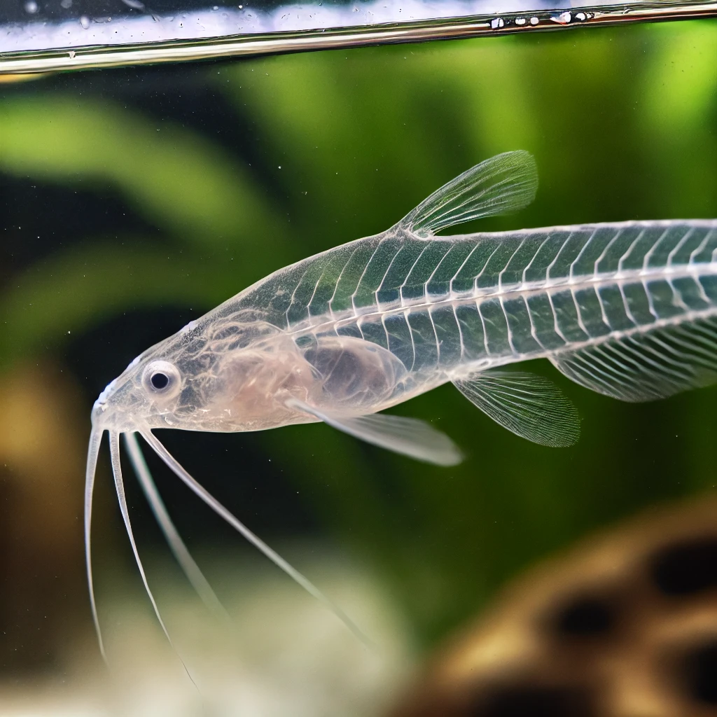 Kryptopterus bicirrhis Üvegharcsa
