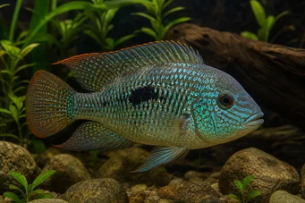 Aequidens rivulatus (Fehér csík acara)