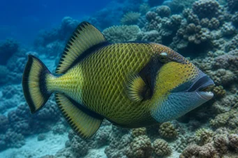 Balistoides viridescens (Ballista sárga fejjel.)