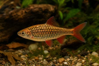 Barbus oligolepis (Kockás szakáll)