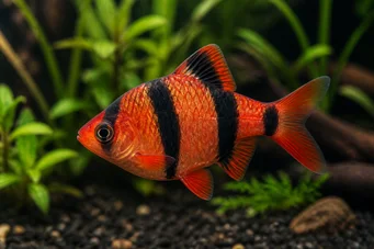 Barbus tetrazona rouge