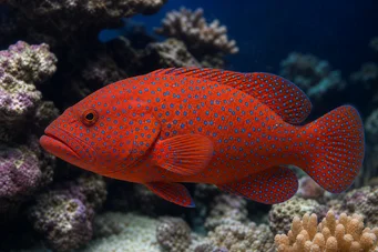 Cephalopholis miniatus Fűrészes sügér