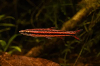 Nannostomus mortenthaleri (Korallvörös ceruzhal)